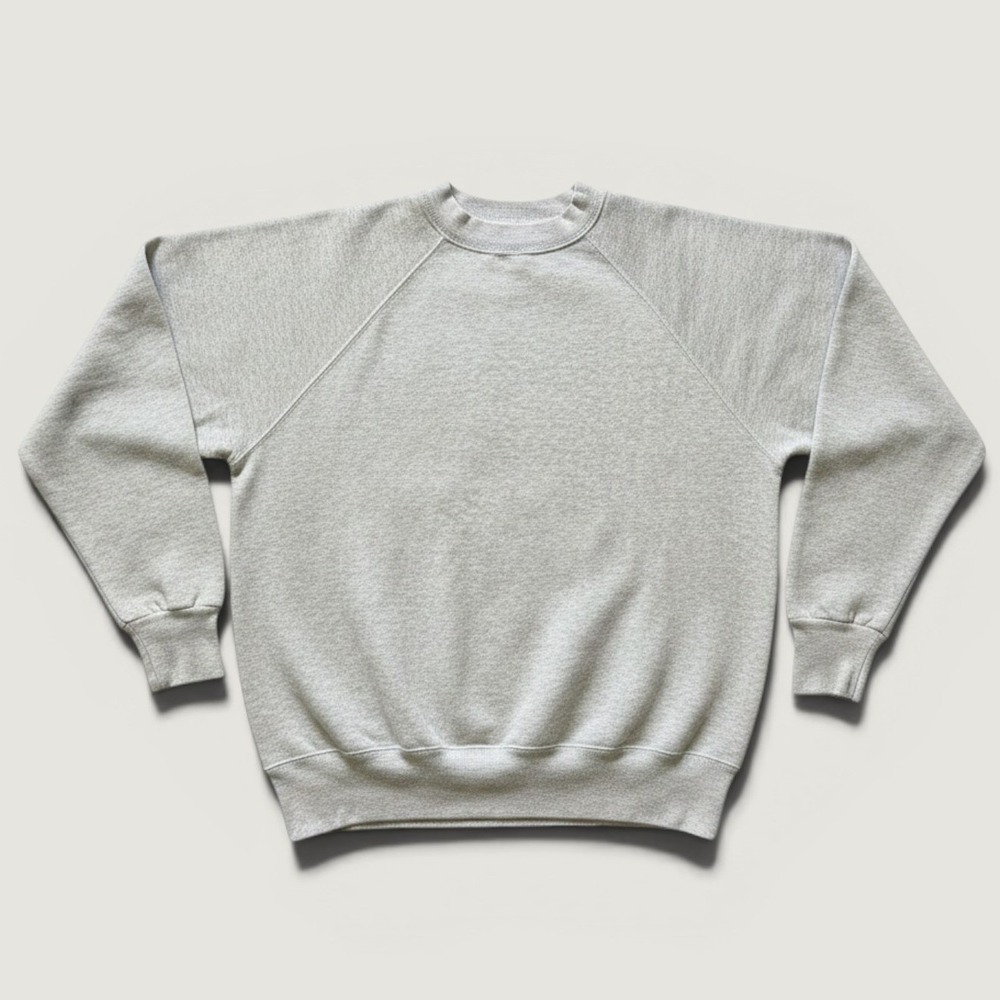 Jerzees Sweatshirt Mens XL Gray Crewneck Panda Quaker Oats Graphic Fleece USA - Picture 4 of 6